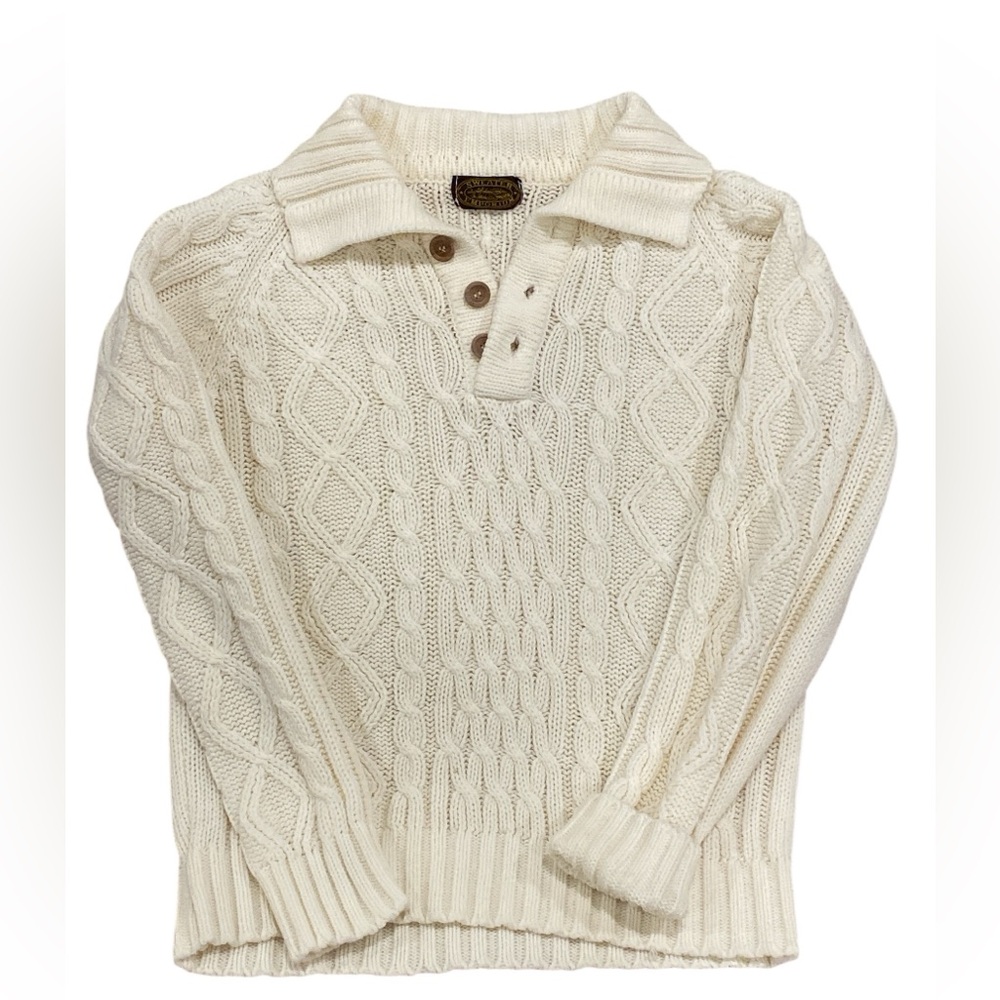 Vintage Sweater Emporium Cream Cable Knit Sweater